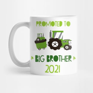 Promoted to Big brother  tractor announcing pregnancy 2021 Mug